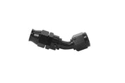 Aeromotive PTFE Hose End - AN-08 - 45 Deg - Black Anodized Aeromotive Fittings