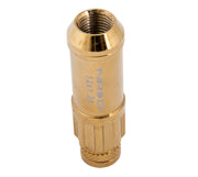 NRG 700 Series M12 X 1.25 Steel Lug Nut w/Dust Cap Cover Set 21 Pc w/Locks & Socket - Chrome Gold NRG Lug Nuts