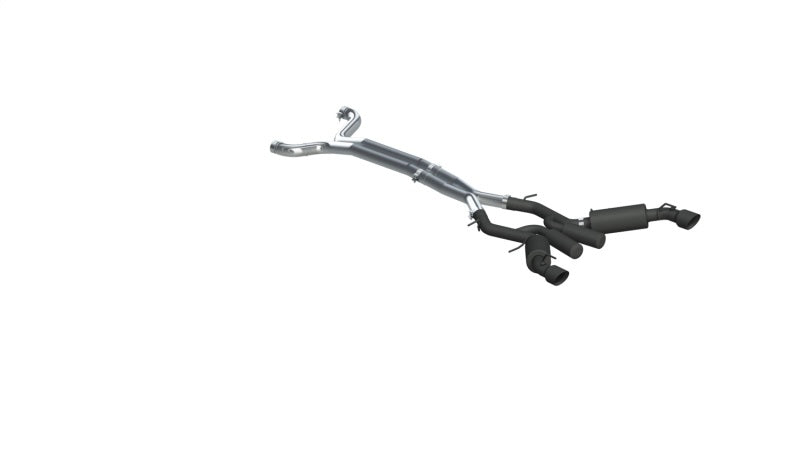 MBRP 16-19 Chevrolet Camaro SS 6 Speed 3in Dual Cat Back w/ 4.5in OD Tips - Black (Non NPP Models) MBRP Catback