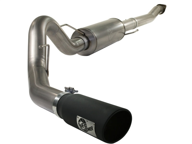 aFe MACHForce XP Exhaust Cat-Back SS-409 4in Black Tip 11-12 Ford F-150 EcoBoost V6-3.5L (tt) aFe Catback