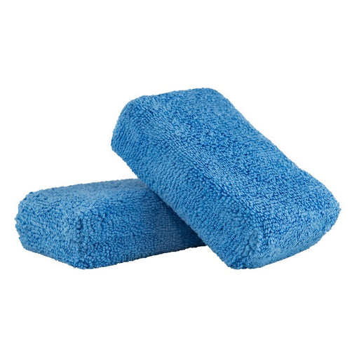 Chemical Guys Premium Grade Microfiber Applicators - 2in x 4in x 6in - Blue - 2 Pack Chemical Guys Pads & Sponges