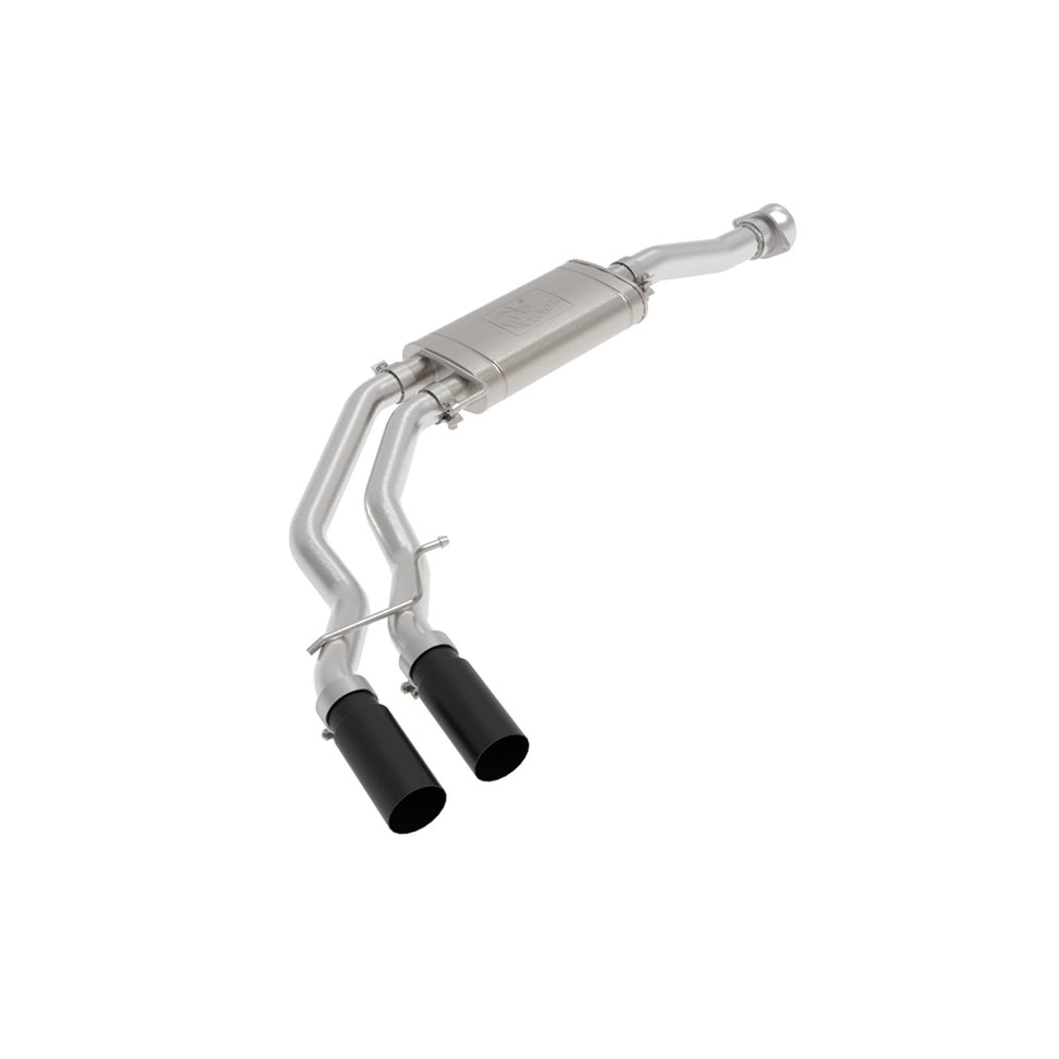 aFe Rebel 3in 409 SS Cat-Back Exhaust 2021 Ford F-150 V6 2.7L/3.5L (tt)/V8 5.0L w/ Black Tips 49-43128-B