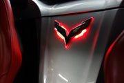 Oracle Corvette C7 Rear Illuminated Emblem - Red ORACLE Lighting Light Accessories and Wiring