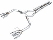 AWE 2024 Ford Mustang GT Fastback S650 RWD Track Edition Cat-Back Exhaust w/ Quad Chrome Silver Tips AWE Tuning Catback