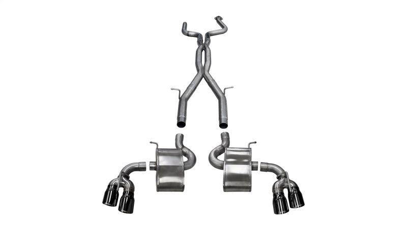 Corsa 2016-24 Chevy Camaro SS 6.2L Xtreme+ 2.75in Cat-Back Dual Rear Exit w/ Twin 4in Black PVD Tips CORSA Performance Catback
