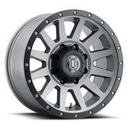 ICON Compression HD 18x9 8x170 6mm Offset 5.25in BS Titanium Wheel ICON Wheels - Cast