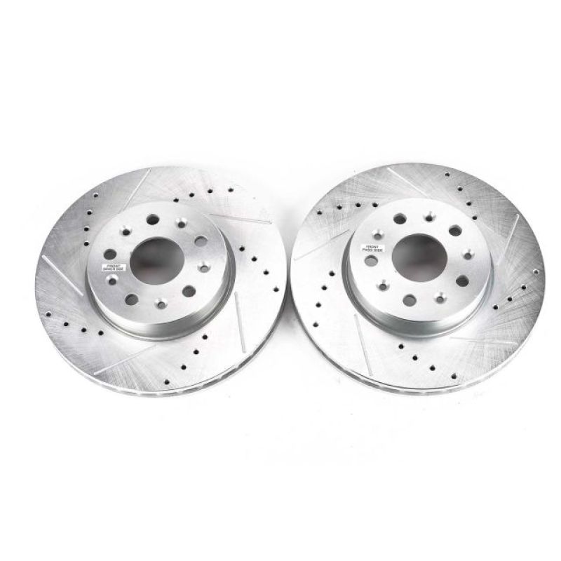 Power Stop 16-19 Cadillac CT6 Front Evolution Drilled & Slotted Rotors - Pair PowerStop Brake Rotors - Slot & Drilled