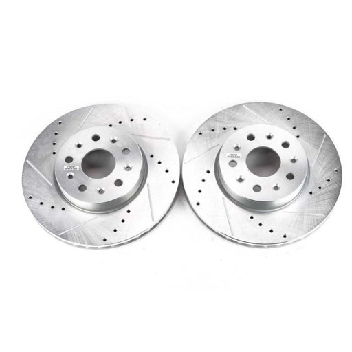 Power Stop 16-19 Cadillac CT6 Front Evolution Drilled & Slotted Rotors - Pair PowerStop Brake Rotors - Slot & Drilled