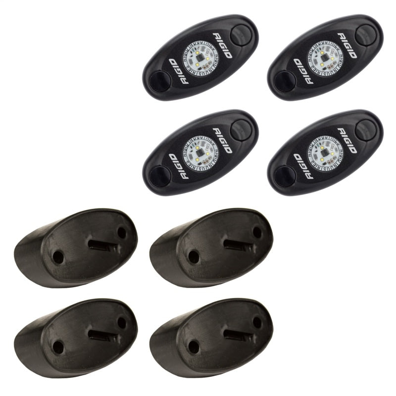 Rigid Industries Rock Light Kit- Red (4 lights) Rigid Industries Sidemarkers & Indicators
