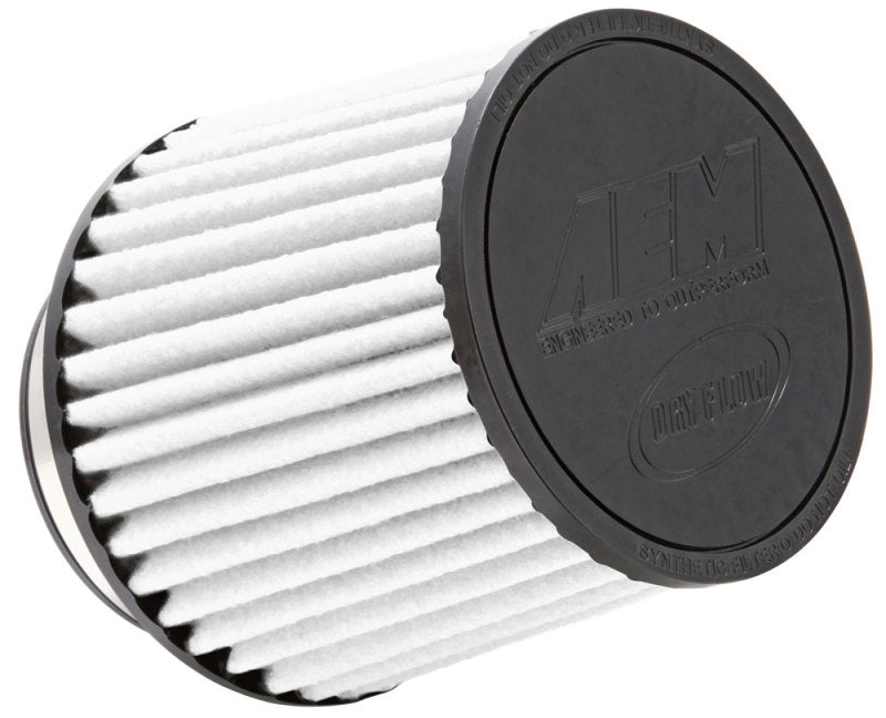 AEM Dryflow Conical Air Filter 6in Base OD x 3.5in Flange ID x 5.25in Height AEM Induction Air Filters - Universal Fit