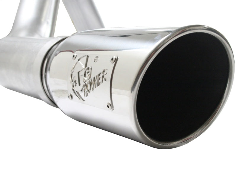 aFe Atlas Exhaust 4in Aluminized Cat-Back w/ 304 SS Polished Tip 11-13 Ford F-150 EcoBoost V6 3.5L aFe Catback