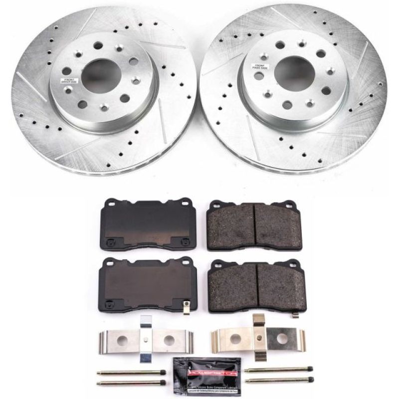 Power Stop 14-18 Cadillac CTS Front Z23 Evolution Sport Brake Kit PowerStop Brake Kits - Performance D&S
