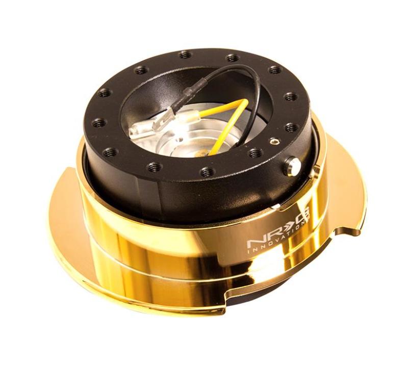 NRG Quick Release Kit Gen 2.5 - Black Body / Chrome Gold Ring NRG Quick Release Adapters