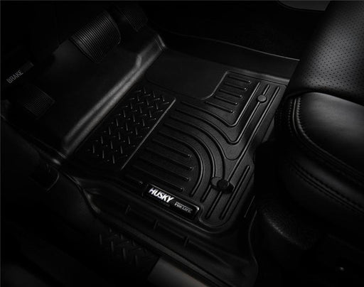 Husky Liners 08-10 Ford SuperDuty Super/Crew Cab WeatherBeater Center Hump Black Floor Liner Husky Liners Floor Mats - Rubber