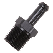 Edelbrock Hose Fittings Straight 1/2In NPT to 3/8In Barb Black Anodize Edelbrock Fittings
