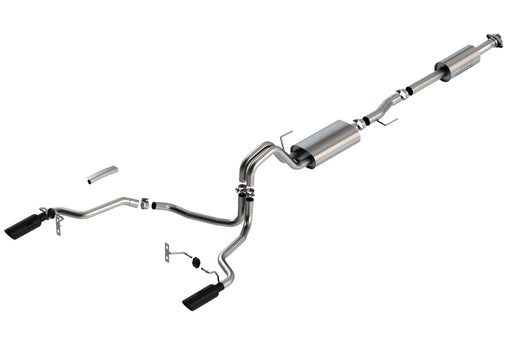 Borla F-150 2021 2.7L/3.5L 4dr CC SB EC STB Lar/KingR/Plnm/LTD 3/2.25 SRE CB Touring BLK CHR Tips Borla Catback