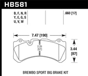 Hawk 17-18 Volvo S60 2.0L Polestar Front ER-1 Brake Pads Hawk Performance Brake Pads - Racing