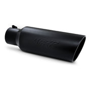 MBRP Universal Tip 6in OD Rolled End 4in Inlet 18in L Black Coated Exhaust Tip MBRP Tips