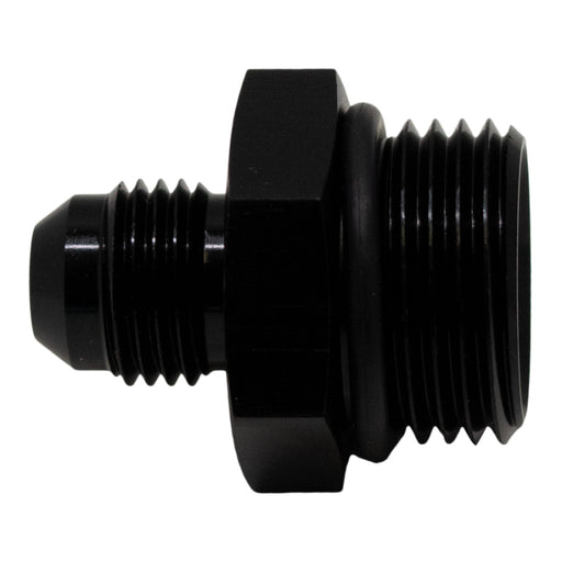 DeatschWerks 10AN ORB Male to 6AN Male Flare Adapter (Incl O-Ring) - Anodized Matte Black DeatschWerks Fittings
