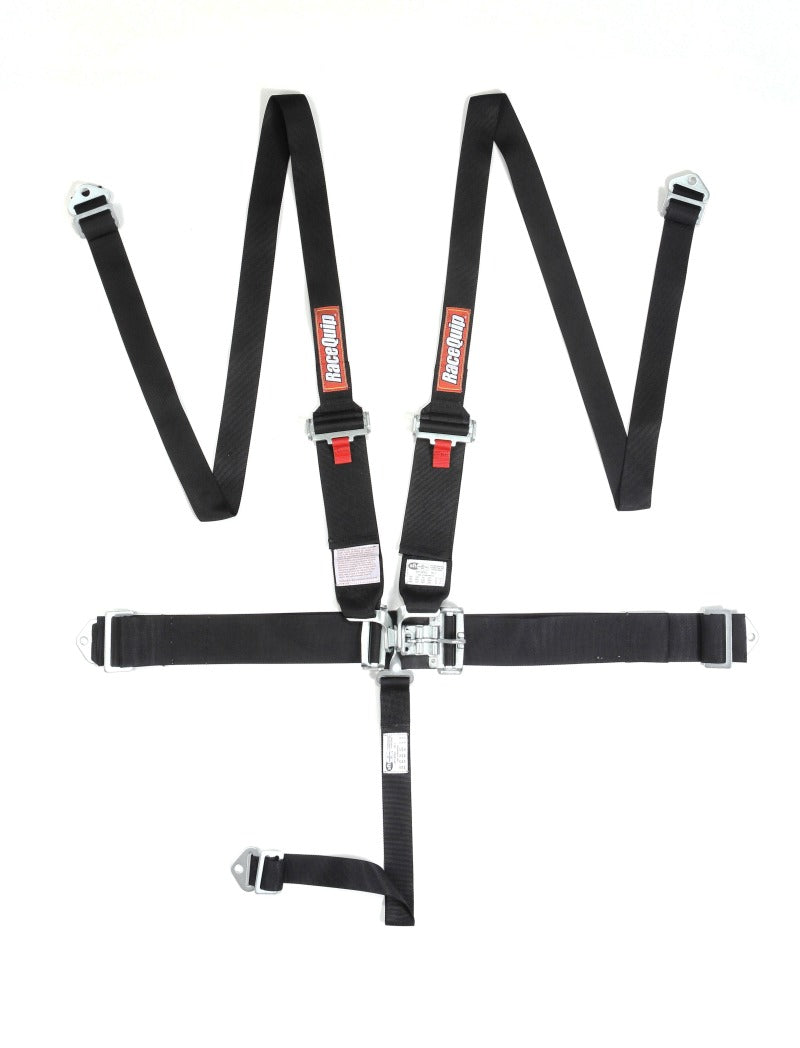 RaceQuip Black L & L 5pt HNR Seat Belt Racequip Seat Belts & Harnesses