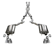 Corsa 2018-2023 Ford Mustang GT Convertible Sport Cat-Back Exhaust w/ 4in Tips CORSA Performance Catback