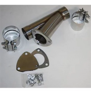 Granatelli 3.0in Stainless Steel Manual Exhaust Cutout Kit w/Slip Fit/Band Clamp Granatelli Motor Sports Exhaust Cutouts