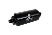 Aeromotive In-Line Filter - (AN-6 Male) 40 Micron Stainless Mesh Element Bright Dip Black Finish Aeromotive Fuel Filters