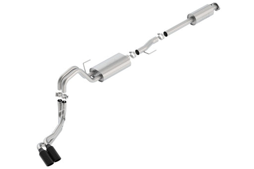 Borla 15-17 F-150 2.7L/ 3.5L EcoBoost/ 5.0L V8 4in. Tip Side Exit S-type Exhaust Black Chrome Borla Catback