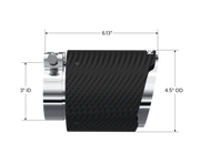 MBRP Universal Carbon Fiber Dual Wall Tip 4.5in OD/3in Inlet/6.13in L MBRP Tips