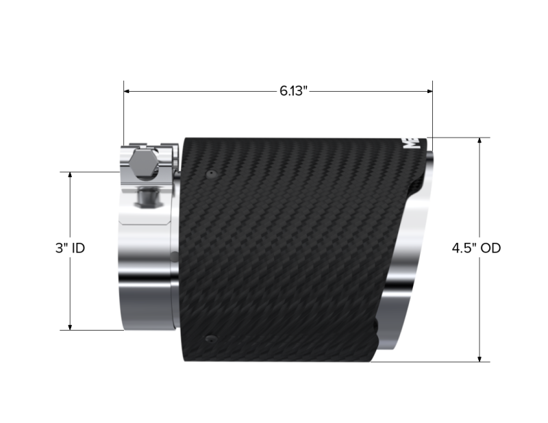 MBRP Universal Carbon Fiber Dual Wall Tip 4.5in OD/3in Inlet/6.13in L MBRP Tips