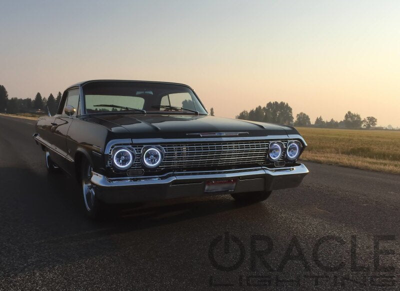 Oracle Pre-Installed Lights 5.75 IN. Sealed Beam - White Halo ORACLE Lighting Headlights