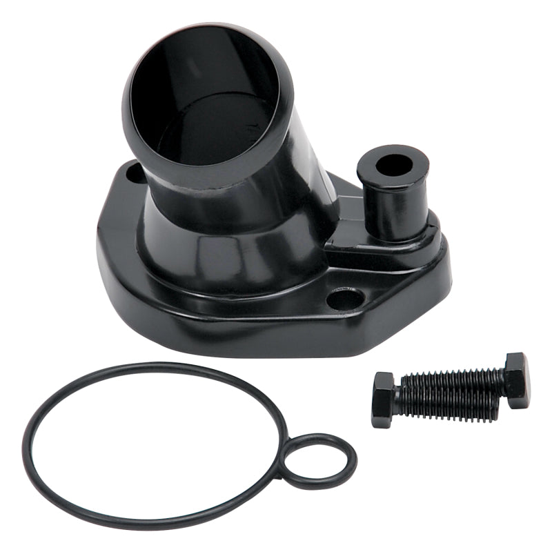 Edelbrock Steel Water Neck for Ford Small Block Windsor - Black Edelbrock Thermostats
