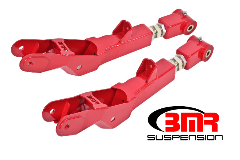 BMR 10-15 5th Gen Camaro Lower Control Arms Rear On-Car Adj. (Polyurethane) - Red BMR Suspension Control Arms