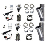 Granatelli 2.25in Alum Mild Steel Electronic Dual Slip Fit Exhaust Cutout w/Band Clamps Granatelli Motor Sports Exhaust Cutouts