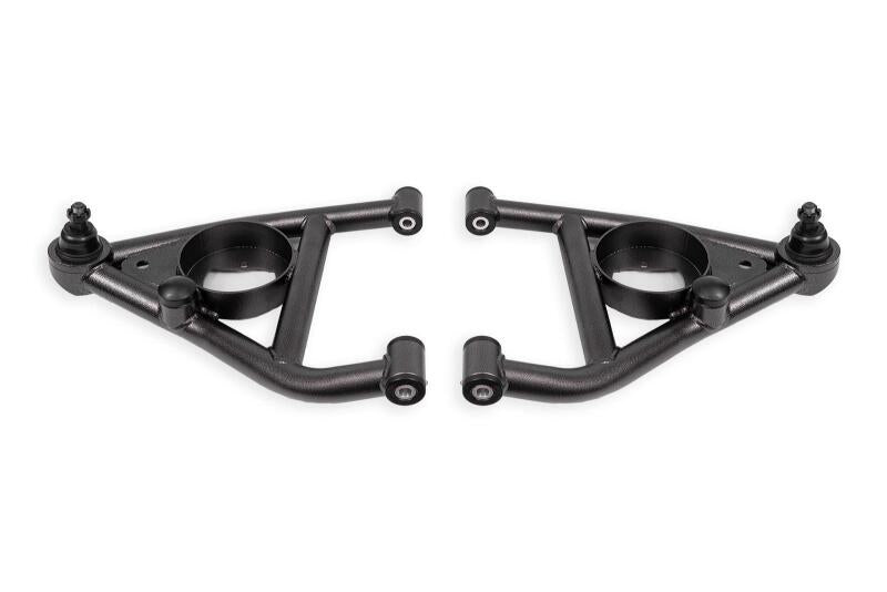 BMR 68-74 Chevrolet Nova w/ Bump Stops Lower A-Arms w/ STD. Ball Joint (Delrin) - Black Hammertone BMR Suspension Control Arms