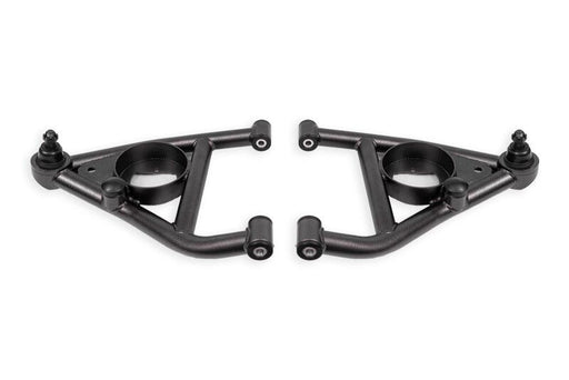 BMR 68-74 Chevrolet Nova w/ Bump Stops Lower A-Arms w/ STD. Ball Joint (Delrin) - Black Hammertone BMR Suspension Control Arms