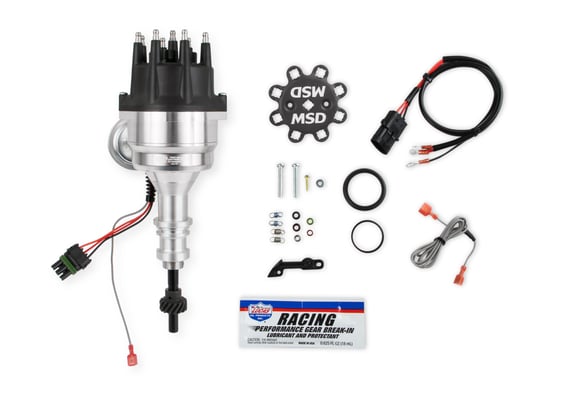 Distributor, Ford 289/302, Ready-to-Run, Black Cap, Steel Gear 835251 MSD Autoparts