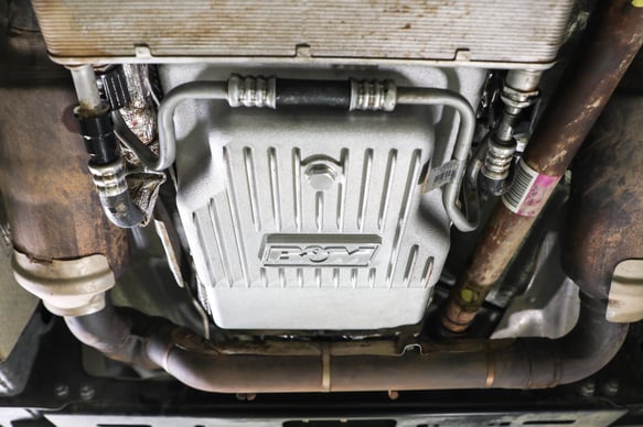 B&M Hi-Tek Heavy-Duty Deep Transmission Pan - Ford 10R80 - Aluminum - Natural 70400 B&M Autoparts