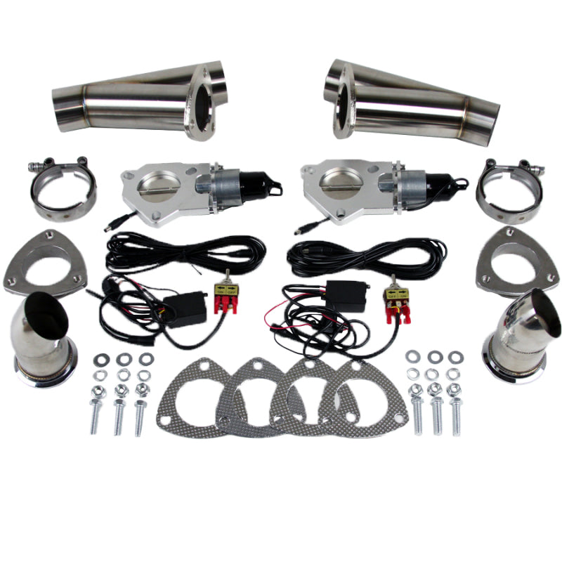 Granatelli 2.5in Stainless Steel Electronic Dual Exhaust Cutout Granatelli Motor Sports Exhaust Cutouts