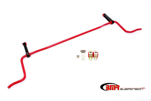 BMR 05-10 S197 Mustang Rear Solid 22mm Sway Bar Kit w/ Bushings & Billet Links - Red BMR Suspension Sway Bars