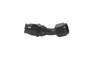 Aeromotive PTFE Hose End - AN-10 - 45 Deg - Black Anodized Aeromotive Fittings
