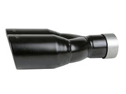 aFe MACH Force-Xp 409 Stainless Steel Clamp-on Exhaust Tip 2.5in Inlet 3.5in Outlet - Black aFe Tips