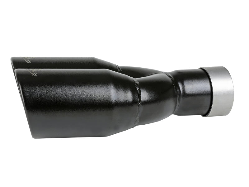 aFe MACH Force-Xp 409 Stainless Steel Clamp-on Exhaust Tip 2.5in Inlet 3.5in Outlet - Black aFe Tips