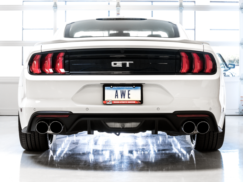 AWE Tuning 18-23 S550 Mustang GT SwitchPath Exhaust - Chrome Silver Tips AWE Tuning Catback