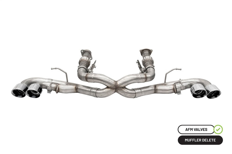 Corsa 20-25 Corvette C8 3in Xtreme Cat-Back Exhaust 4.5in Pol Quad Tips - Integrates stock AFM Valve CORSA Performance Catback