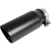 MagnaFlow Tip Stainless Black Coated Single Wall Round Single Outlet 6in Dia 5in Inlet 13in L Magnaflow Tips
