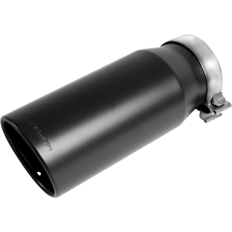 MagnaFlow Tip Stainless Black Coated Single Wall Round Single Outlet 6in Dia 5in Inlet 13in L Magnaflow Tips
