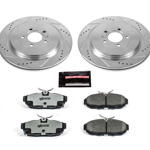 Power Stop 13-14 Ford Mustang Rear Z26 Street Warrior Brake Kit PowerStop Brake Kits - Performance D&S