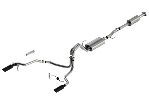 Borla F-150 2021 5.0L 4dr CC SB EC STB Lariat/KR/Pltm/LTD 3/2.25 SRE Cat-Back Touring Black CHR Tips Borla Catback