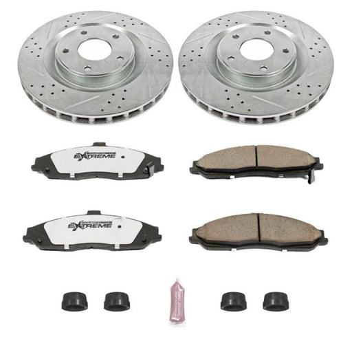 Power Stop 05-07 Cadillac XLR Front Z26 Street Warrior Brake Kit PowerStop Brake Kits - Performance D&S
